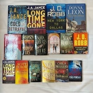 Book Bundle 18 Books‎ Hardback Paperback New Used Suspense Mystery Romance
